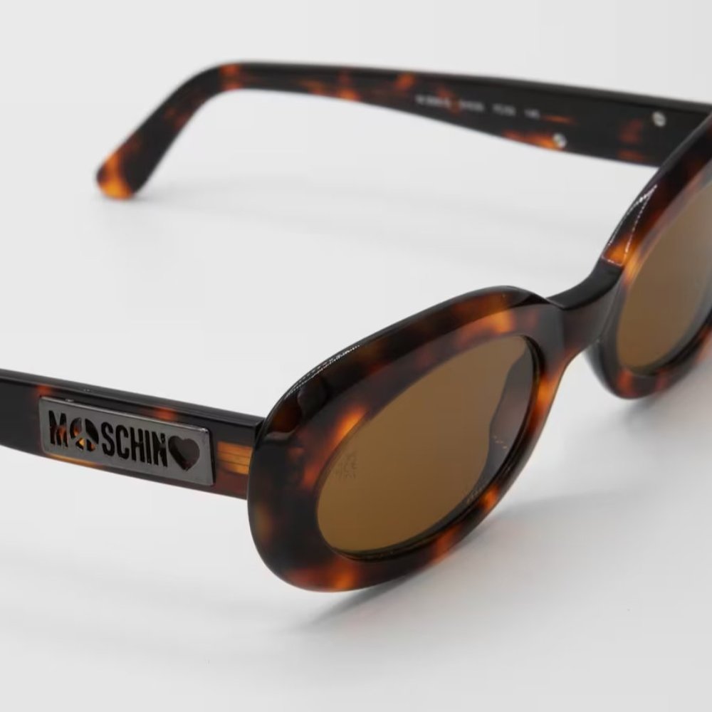 Moschino 90s vintage sunglasses oval tortoise 3502s